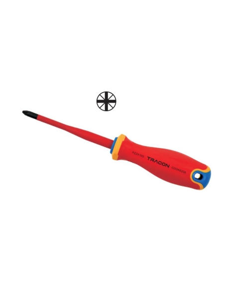 Destornillador SL/PZ1x80mm aislamiento VDE 1000V|adajusa