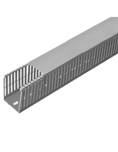 Canaleta ranurada 60x60 tira de 1m Elettrocanali | ADAJUSA