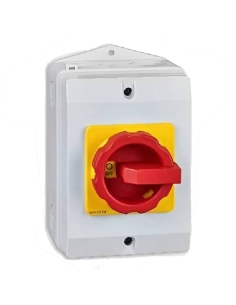 Caja con interruptor 3 polos 25A ON-OFF amarillo rojo - Sontheimer|adajusa