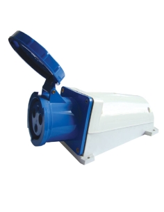 Toma de enchufe CEE 125A 2P+T caja superficie IP-67 TICS-143 | Adajusa