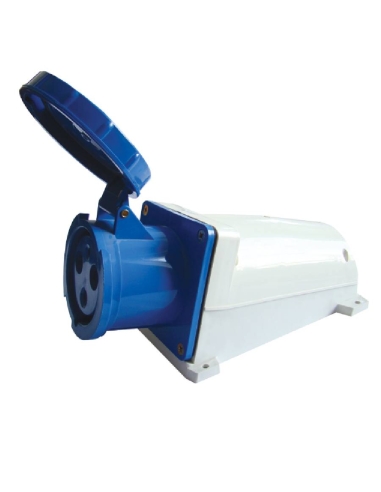 Toma de enchufe CEE 125A 2P+T caja superficie IP-67 TICS-143 | Adajusa