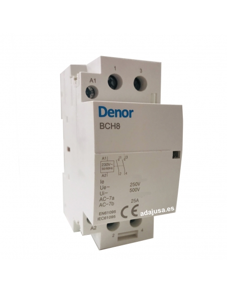 Contactor modular 63A 2Polos abiertos 230Vac - Denor