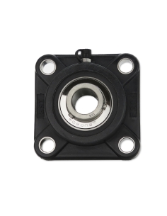 Black self-aligning thermoplastic self-aligning square bracket UCF204P with bearing stainless steel SSUC-204 20mm shaft ISB | AD