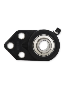 Soporte de brida negro en termoplástico con rodamiento INOX eje 20mm SSUC-204 - ISB|adajusa