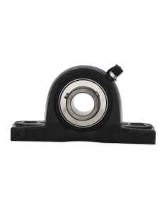 Black thermoplastic self-aligning foot support UCP205P with bearing stainless steel SSUC-205 shaft 25mm ISB | ADAJUSA | price