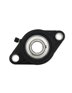 Soporte ovalado negro en termoplástico con rodamiento INOX eje 20mm SSUC-204 - ISB|adajusa