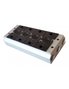 Base múltiple para electroválvulas de 1/8 y 1/4 5 vías Mindman serie 220 - ADAJUSA