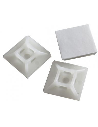Base de 28x28mm para flanges de fixação de cabo branco