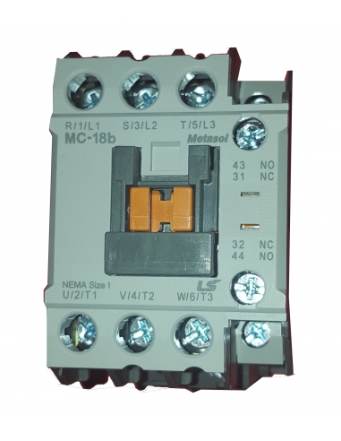Three-phase contactor 18A coil 24Vac -  LS