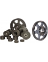 Power transmission pulleys for electric motors