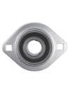 Oval flange supports with stamped sheet metal bearings