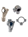 Downpipe flanges for compressed air installations