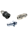 Quick plugs and connections for compressed air installations
