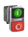 Double electric pushbuttons Ø22mm metallic