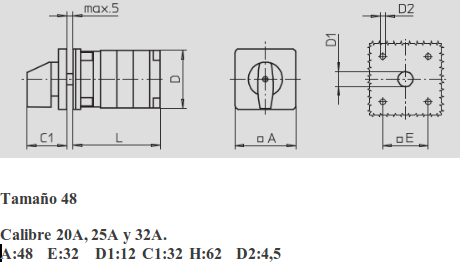 Interrupteur inverseur 125 A avec barre de démarrage, générateur/transfert  secteur, monophasé, montage sur rail DIN par ECO125 : : Bricolage