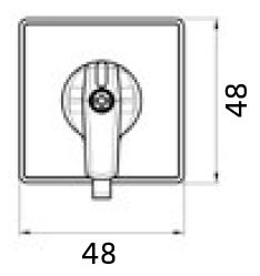 Plaque de commande interrupteur dimensions 48x48 une serrure