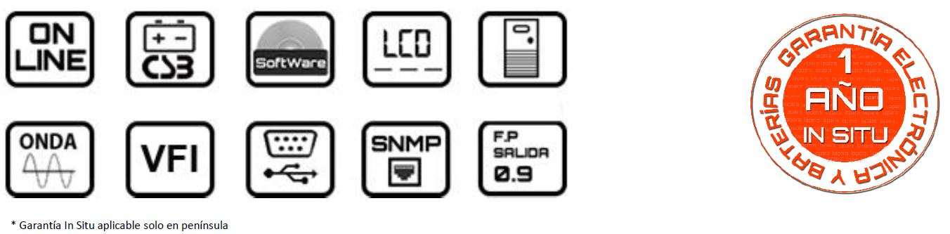 Pictogrammes UPS en ligne LA-ON-LCD-V0-9