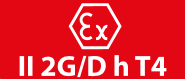 Schrägsitzventil mit ATEX-Logo