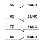 Diagrama elétrico da câmara do contator 2 contatos abertos e 2 contatos fechados adajusa