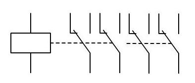 Diagrama eléctrico relé 4 contactos MY4N1 
