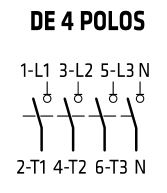 Schéma de câblage d'un interrupteur à 4 pôles