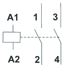 2-pole electrical contactor diagram