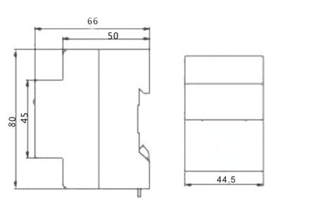 din rail modular socket base dimensions