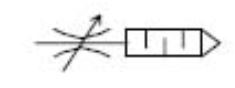 simbolo neumatico silenciador con regulador